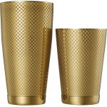 Barfly Diamond Lattice Shaker Set, Gold Plated