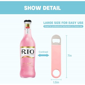 3 Pack Heavy Duty Stainless Steel Flat Bottle Opener, Solid and Beer Openers, 7 inches