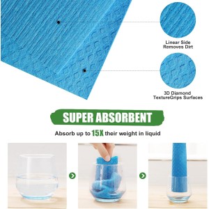 Homaxy Swedish Dishcloths for Kitchen, 10 Pack Reusable and Washable Cellulose Sponge Cloths Dish Towels, Absorbent and No Odor Paper Towels for Dishes ＆ Counters, Assorted