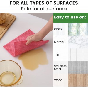 Homaxy Swedish Dishcloths for Kitchen, 10 Pack Reusable and Washable Cellulose Sponge Cloths Dish Towels, Absorbent and No Odor Paper Towels for Dishes ＆ Counters, Assorted