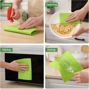 Homaxy Swedish Dishcloths for Kitchen, 10 Pack Reusable and Washable Cellulose Sponge Cloths Dish Towels, Absorbent and No Odor Paper Towels for Dishes ＆ Counters, Assorted