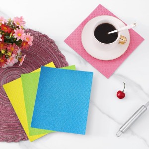 Homaxy Swedish Dishcloths for Kitchen, 10 Pack Reusable and Washable Cellulose Sponge Cloths Dish Towels, Absorbent and No Odor Paper Towels for Dishes ＆ Counters, Assorted