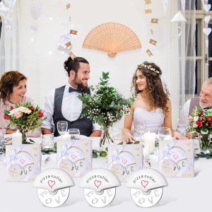 12 slice Pizza Cutter suitable for wedding gifts love used for baby showers and wedding gifts, bridal shower party gifts, souvenirs or decorations