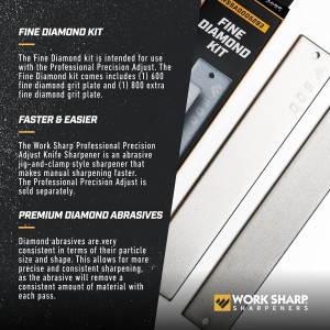 Work Sharp Professional Precision Adjust 600 & 800 grit Fine Diamond Abrasive Kit