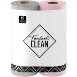 Fantasticlean Microfiber Cleaning Cloth Roll -60 Pack, Tear Away Microfiber Towels, 12