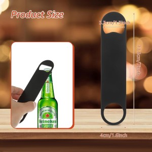 DAJAVE 20 Pieces Flat Bottle Openers, 7 Inch Stainless Steel Bottle Openers Bulk, Black Speed Openers Beer Bottle Opener Bartender for Bar, Kitchen, Restaurant