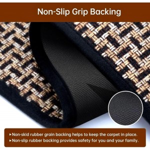 Kitchen Rugs and Mats Non Skid Washable Set of 2 PCS, Absorbent Runner Rugs for Kitchen, Front of Sink, Kitchen Mats for Floor, 17.3