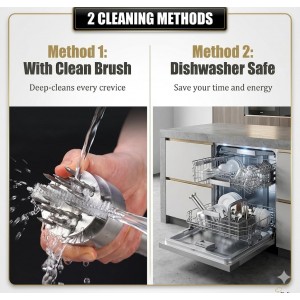 Meat Tenderizer Stainless Steel with Sharp Needles for Steak Chicken Pork Fish, Suitable Meat Tenderizer Tool with Cleaning Brush for BBQ or Kitchen