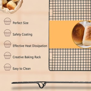 VNIMTI Baking Cooling Rack 2 Sets, Cookie Cooling Racks for Cooking, Baking, Roasting, Grilling, Drying, Oven Safe Wire Rack, 11