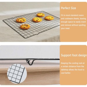 VNIMTI Baking Cooling Rack 2 Sets, Cookie Cooling Racks for Cooking, Baking, Roasting, Grilling, Drying, Oven Safe Wire Rack, 11