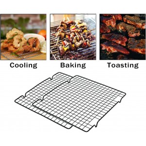 VNIMTI Baking Cooling Rack 2 Sets, Cookie Cooling Racks for Cooking, Baking, Roasting, Grilling, Drying, Oven Safe Wire Rack, 11