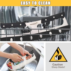 Sharp Pizza Cutter Rocker 14 inch with Double Handles and Protective Cover, Good for Kitchen Dining Room