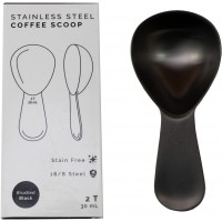 Coffee Scoop 2 Tbsp – Brushed Black, Stainless Steel – Precise Measuring Spoon for Coffee, Tea & More – Ergonomically Balanced Handle – Fits Inside Airscape® Canisters
