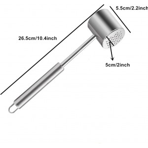 Meat Tenderizer Hammer, Heavy Duty Meat Tenderizer, Dual-sided Meat, Dual-sided Meat Tenderizer for Tenderizing Steak, Chicken Breasts, Pork Chops