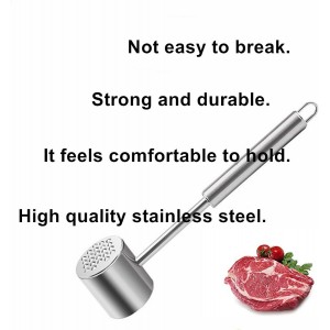 Meat Tenderizer Hammer, Heavy Duty Meat Tenderizer, Dual-sided Meat, Dual-sided Meat Tenderizer for Tenderizing Steak, Chicken Breasts, Pork Chops