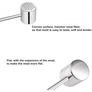 Meat Tenderizer Hammer, Heavy Duty Meat Tenderizer, Dual-sided Meat, Dual-sided Meat Tenderizer for Tenderizing Steak, Chicken Breasts, Pork Chops