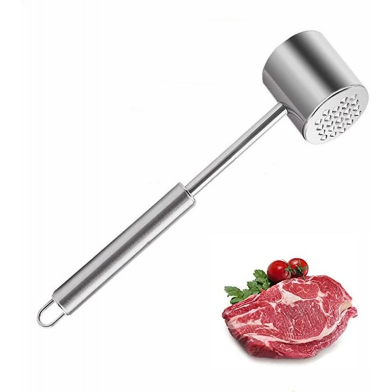 Meat Tenderizer Hammer, Heavy Duty Meat Tenderizer, Dual-sided Meat, Dual-sided Meat Tenderizer for Tenderizing Steak, Chicken Breasts, Pork Chops