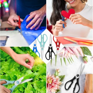 Kitchen Scissors, Rkqoa Pink Kitchen Shears Set Heavy Duty Cooking Scissor, Dishwasher Safe Stainless Steel Sharp Utility Shear for Cooking, Everyday use