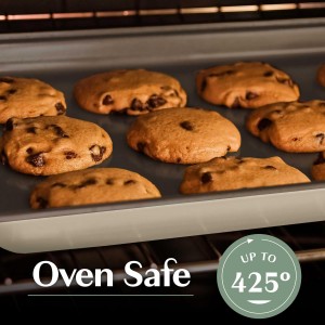 Goodful All-In-One Nonstick Bakeware Set, Stackable and Space Saving Design includes Round and Square Pans, Muffin Pans, Cookie Sheet and Roaster, Dishwasher Safe, 8-Piece, Linen