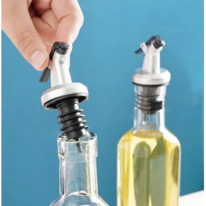 HORNO 5 Pack Oil Spouts, Olive Oil Vinegar Bottle Stopper Dispenser, Leakproof Bottle Spouts for Vinegar, Salad, Wine, Etc