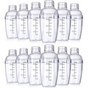 Lallisa 12 Pcs Plastic Cocktail Shaker D...