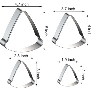 Pizza Slice Cookie Cutter Set Assorted Sizes - 5