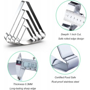 Pizza Slice Cookie Cutter Set Assorted Sizes - 5