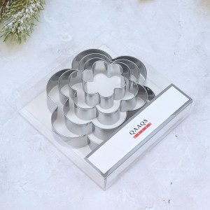 Scallop Flower Cookie Cutter Set Large - 5 Inch, 4 Inch, 3 Inch, 2 Inch - Six Petal Scalloped Edge Spring Flower Cookie Cutters Shapes Molds - Stainless Steel