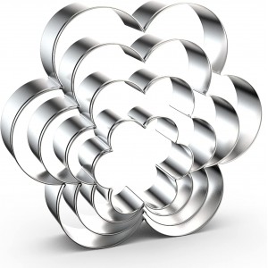 Scallop Flower Cookie Cutter Set Large -...