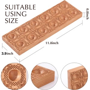 Hand-carved Ravioli Mold Wooden Ravioli Maker Mould Ravioli Tray Haoideo Handmade Wood Ravioli board Pasta Pierogi Press Tools Dumplings Mold Potsticker Meat Pie Pelmeni Maker