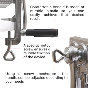 Heavy Duty Manual Meat Tenderizer – Cuber Tool Steak Flatten Tool Meat Tenderizer Commercial Tool Meat Grinder Attachment Clamp-on Tenderizer Rolling Meat Tenderizer Meat