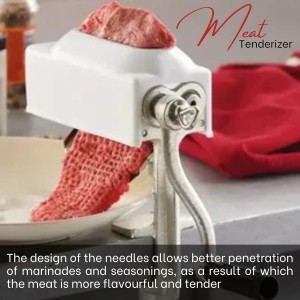 Heavy Duty Manual Meat Tenderizer – Cuber Tool Steak Flatten Tool Meat Tenderizer Commercial Tool Meat Grinder Attachment Clamp-on Tenderizer Rolling Meat Tenderizer Meat