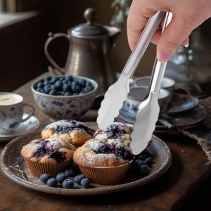 8 Pack Serving Tongs XEVOM Kitchen Tongs,Buffet Tongs, Stainless Steel Food Tong Serving Tong,small tongs (7inch)