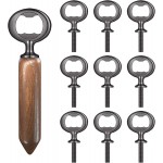 Metal Bottle Opener Kit - 10 Pcs Stainless Steel Inserts, DIY Beer Opener Hardware, Flat Black Inserts