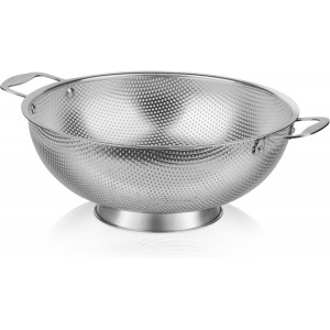 Tiawudi Large 6-Qt Colander, 18/8 Stainl...