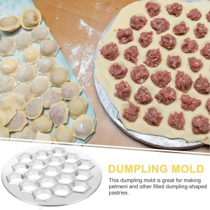 Luxshiny Dumpling Maker Mold 9.05 Inch Russian Pelmeni Press Multi-Hole Dumpling Mold Kitchen Tool for Homemade Dumplings and Party Cooking