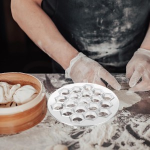 Luxshiny Dumpling Maker Mold 9.05 Inch Russian Pelmeni Press Multi-Hole Dumpling Mold Kitchen Tool for Homemade Dumplings and Party Cooking