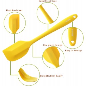 5PCS Silicone Rubber Spatula Set, VITUER Food Grade BPA-Free Spatulas for kitchen Use, Heat Resistant Spatula for Cooking & Baking, Dishwasher Safe