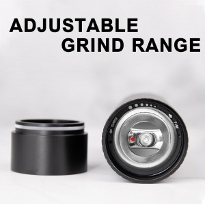 Pepper Grinder, Homnoble Professional Grade Pepper Grinder, Heavy Duty Pepper Mill, Refillable Aluminum Manual Pepper Mill with Adjustable Coarseness and Stainless Steel Blade