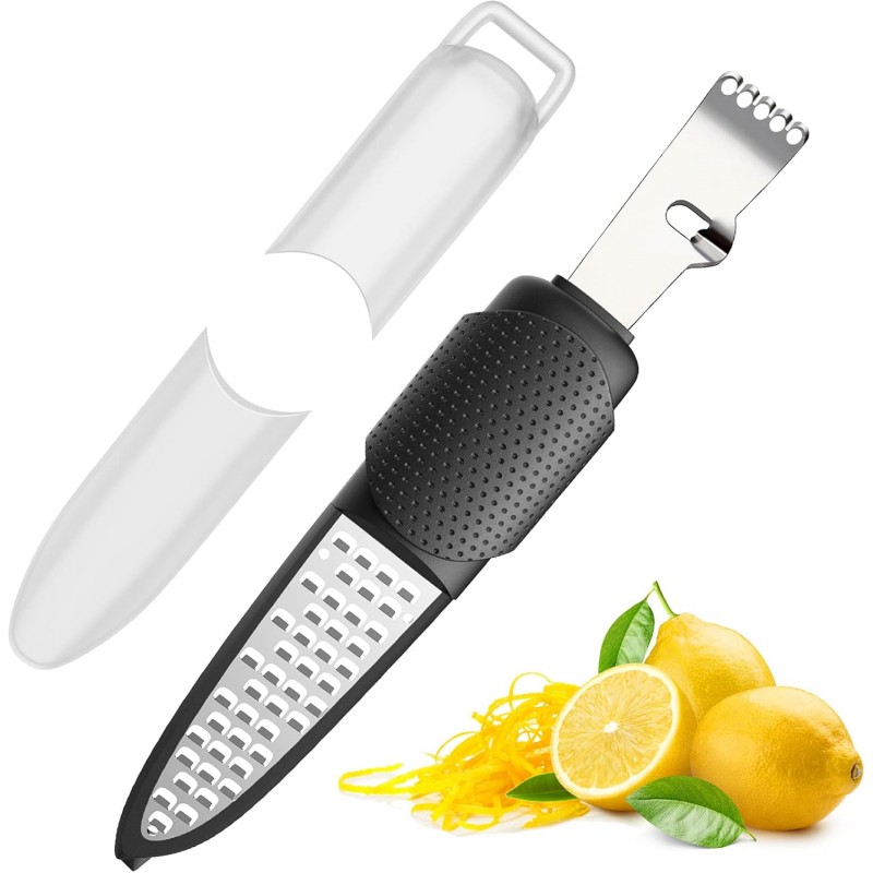 Pisol Zester, Lemon Citrus Orange Zester and Grater Tool, Cheese Grater & Vegetable Grater for Lime, Garlic, Ginger, Chocolate, Fruits, Dishwasher Safe
