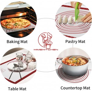 Silicone Baking Mat, Non Stick Pastry Mat Sheet for Dough Rolling, Nonslip Fondant/Pie Crust Mat, Counter Mat Oven Liner Mat for Making Cookies Macarons Bread Baking Supplies Extra Large 26 x 16 Inch