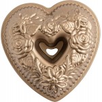 Nordic Ware Wildflower Heart Bundt, 6 Cup, Toffee