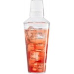 OGGI Clear Cocktail Shaker - 24 oz / 700 ml, Clear Durable Plastic Construction, Built in Strainer - Ideal Home Bar Drink Mixer, Bartender Kit, Essential Bar Accessories