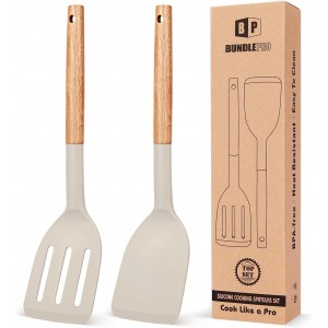 Pack of 2 Silicone Cooking Spatula, Heat...