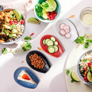 Hasense Spoon Rest for Stove Top, Large Ceramic Cooking Spoon Holder for Kitchen Counter, Porcelain Spatula Rest for Kitchen Utensils, Ladle and Tong, Home and Coffee Bar Decor, Red