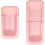 Paris Hilton Over the Sink Expandable Colander, Extendable Strainer, Adjustable from 14.5 inches to 19.5 inches, Fits most kitchen sinks, Made without BPA, Pink