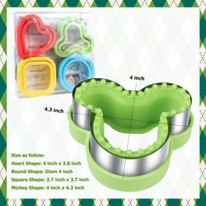 Uncrustable Sandwich Cutter 4 Pieces 4 Inches