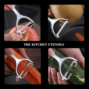 AMOUY Premium Peeler Set - Vegetable,Apple Peelers for Kitchen, Fruit, Carrot, Veggie,Potatoes Peeler,Y-Shaped Stainless Steel Peelers,with Ergonomic Non-Slip Handle & Sharp Blade,Good Sturdy (2PCS)