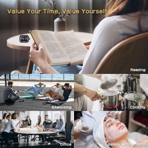 Digital Kitchen Timer for Cooking, INKBIRD Rechargeable 4-Levels Alarm Productivity Timer IDT-02 for Kids, Adults, Teachers, Large LED Smart Countdown Countup Magnetic Timer for Classroom Office