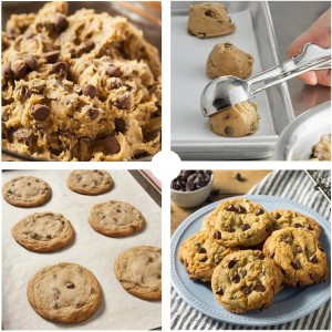 Ice Cream Scoop, 3Pcs Cookie Scoop Set, 18/8 Stainless Steel Cookie Dough Scoop, Cookie Scoops for Baking Set of 3, Ice Cream Scooper with Trigger Release, Cookie Scooper for Baking